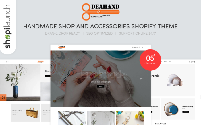 Deahand - El Yapımı Mağaza ve Aksesuar Shopify Teması