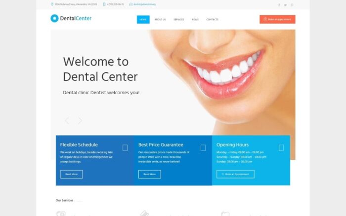 Dentalcenter - Duyarlı Diş Kliniği WordPress Teması