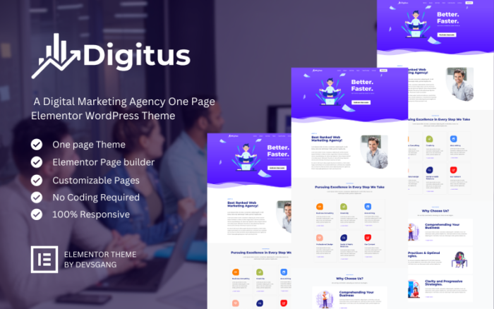 Digitus - Dijital Pazarlama Ajansı Elementor Teması