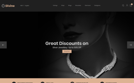 Divine - Jewellery Black PrestaShop Teması