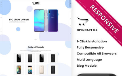 DM Collection Mobil Mağaza Duyarlı OpenCart Şablonu