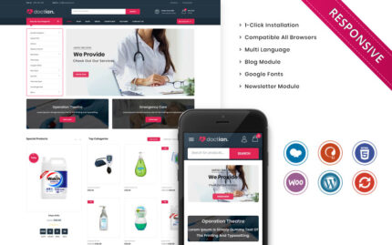 Doctian - Duyarlı Tıbbi Mağaza WooCommerce Teması