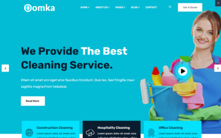 Domka - Temizlik Şirketi ve Hizmetleri WordPress Teması