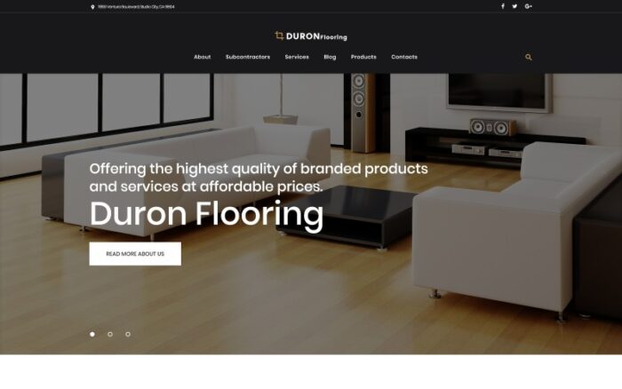 DuronFlooring - İç Mekan ve Mobilya ve Döşeme WordPress Teması