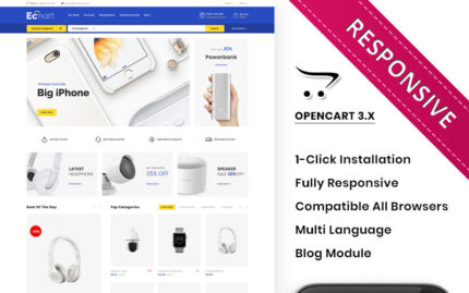 Ecmart - Duyarlı Mega Elektronik Mağaza PrestaShop Teması