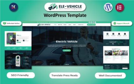 ELE-Vehicle - Elektrikli Araç ve Şarj İstasyonu WordPress Elementor Şablonu