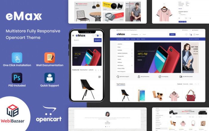 eMax - Alışveriş Merkezi OpenCart Şablonu