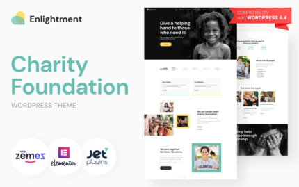 Enlightment - Charity Foundation WordPress Elementor Teması