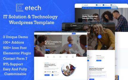 Etech - BT Çözümü ve Teknolojisi WordPress Teması