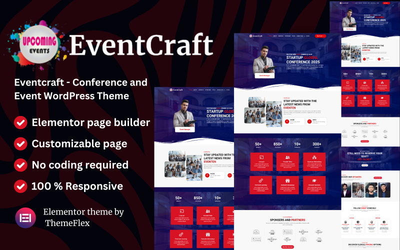 Eventcraft - Konferans ve Etkinlik WordPress Teması