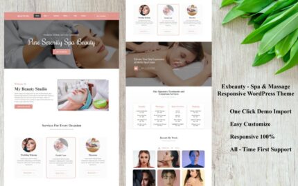 Exbeauty - Duyarlı Spa ve Masaj WordPress Teması