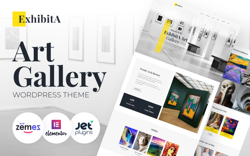 ExhibitA - Duyarlı Sanat Galerisi WordPress Teması