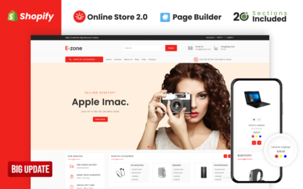 Ezone Electronics Store Shopify Teması