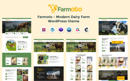 Farmoto - Modern İnek ve Süt Çiftliği Wordpress Teması