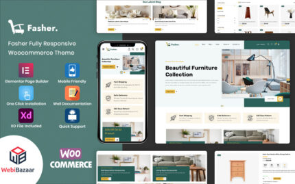 Fasher - Mobilya Elementor WooCommerce Şablonu