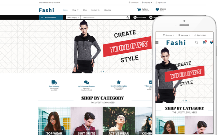 Fashi - Moda Mağazası için Tema WooCommerce Teması