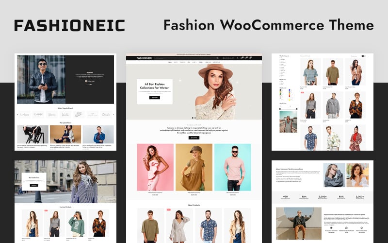 Fashioneic - Moda Mağazası Elementor WooCommerce Teması