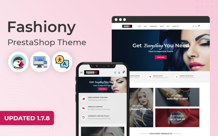 Fashiony - Premium Duyarlı Prestashop Teması