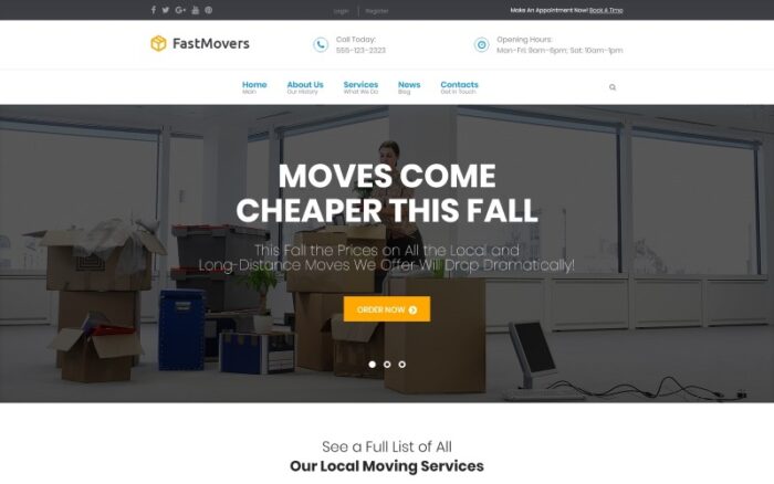 Fast Moving - Taşıma ve Taşıma Hizmetleri WordPress Teması