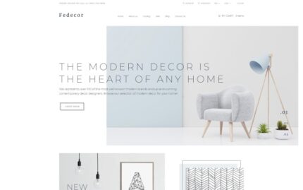 Fedecor - İç Tasarım Çok Sayfalı Temiz OpenCart Şablonu