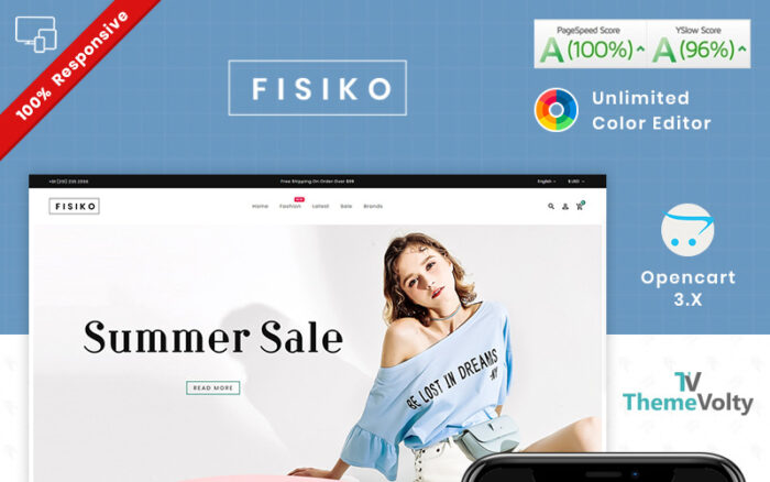 Fisiko Fashion - Mega Moda Mağazası OpenCart Şablonu