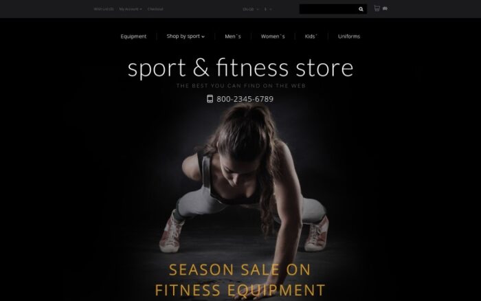 Fitness Eğitimi OpenCart Şablonu