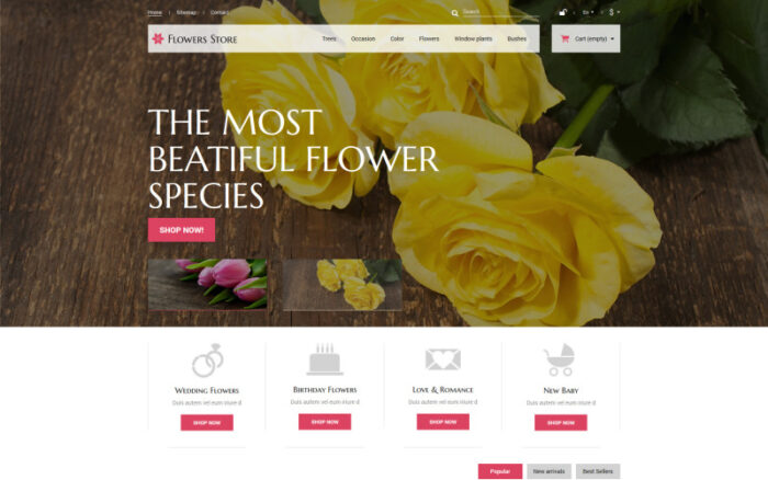 Flowers Store PrestaShop Teması