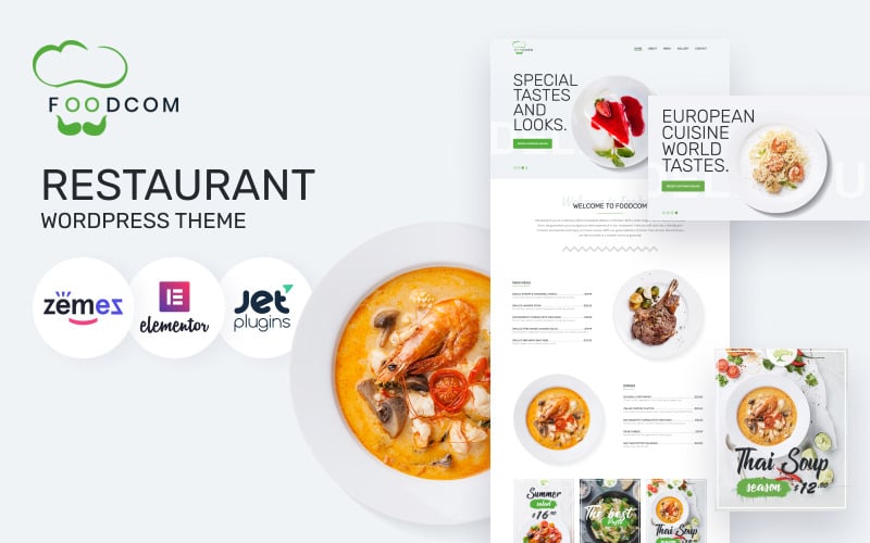 Foodcom - Restaurant WordPress Elementor Teması