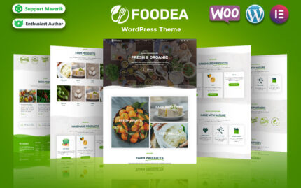 Foodea - Organik Gıda WordPress Elementor Şablonu