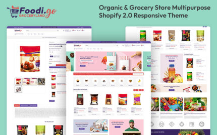 Foodigo - Organik ve Market Çok Amaçlı Shopify 2.0 Duyarlı Teması