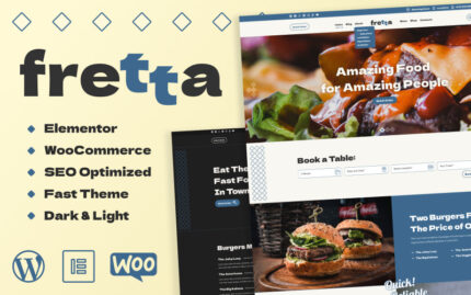 Fretta - Fast Food Teslimatı ve Restoran WordPress Teması