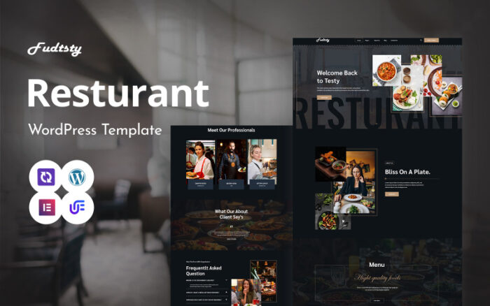 Fudtsty - Lezzetli Yemek Restoranı ve WordPress Elementor Teması