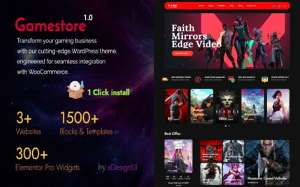 Gamestore - Oyun Mağazası Woocommerce Shop Elementor WordPress Teması