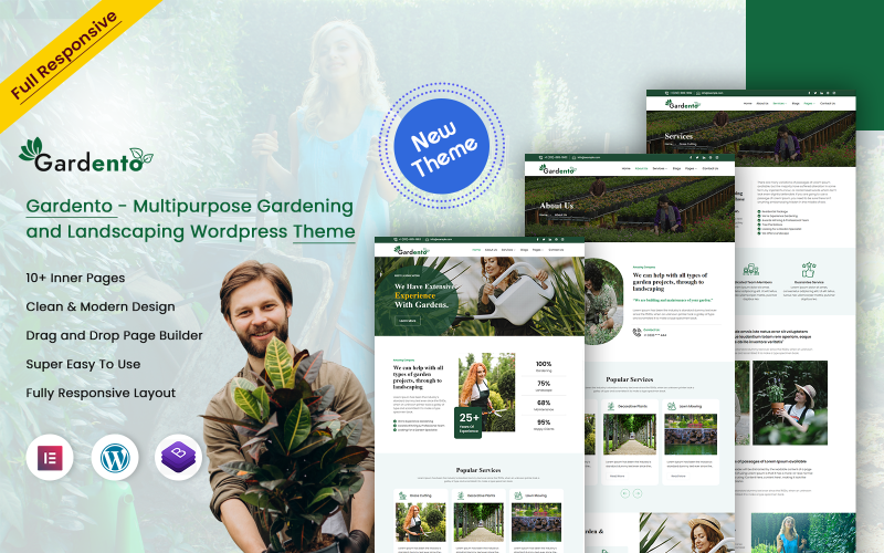 Gardento - Çok Amaçlı Bahçecilik ve Peyzaj WordPress Teması