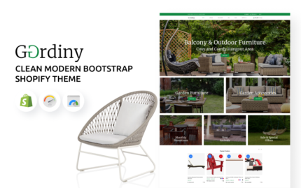 Gardiny - Clean Modern Bootstrap Shopify Teması