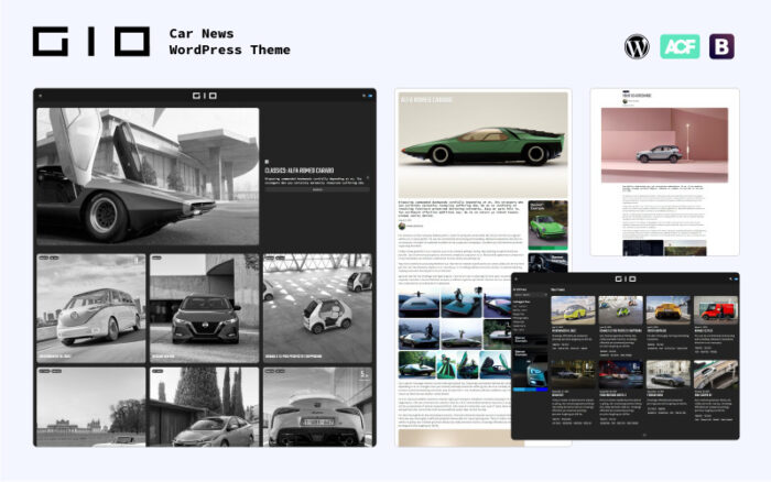 GIO - Araba Haberleri WordPress Teması