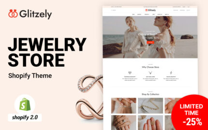 Glitzely Takı ve Elmas Shopify Teması