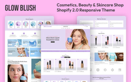 Glowblush - Kozmetik, Güzellik ve Cilt Bakımı Mağazası Çok Amaçlı Shopify 2.0 Duyarlı Teması