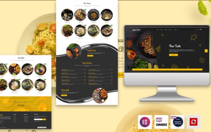 GoodTaste - Elementor Restaurant WooCommerce teması