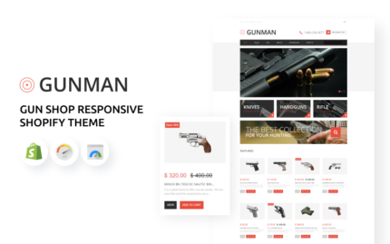 Gun Shop Responsive Shopify Teması