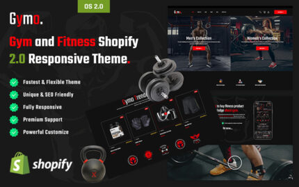 Gymo - Spor Salonu ve Fitness Shopify 2.0 Duyarlı Tema