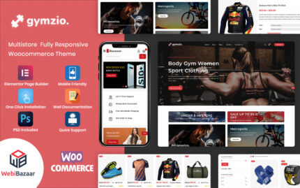 Gymzio - Fitness, Spor Salonu ve Spor Giyim WordPress Teması