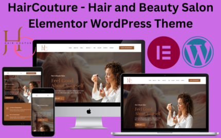 HairCouture - Kuaför ve Güzellik Salonu Elementor WordPress Teması