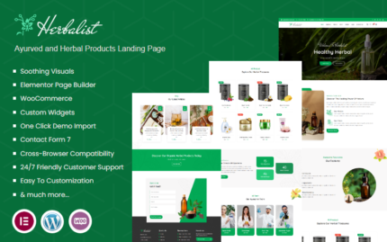 Herbalist - Ayurveda ve Bitkisel Ürünler WordPress Teması