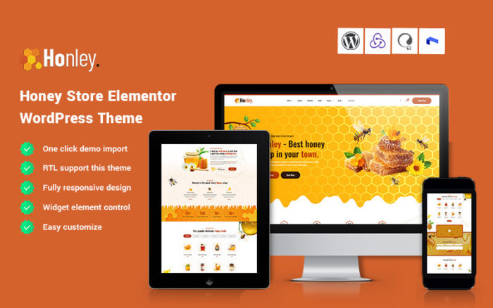 Honley - Bal Mağazası Elementor WordPress Teması