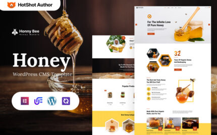 Honnybee - Bal Mağazası ve Bal Çiftliği WordPress Elementor Teması