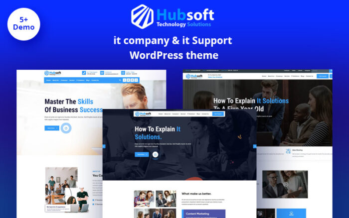 Hubsoft - BT Çözümleri ve BT Desteği Elementor WordPress Teması