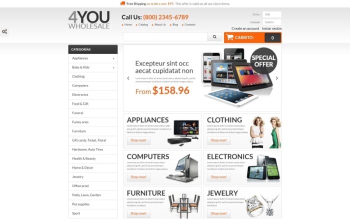 4You Toptan PrestaShop Teması