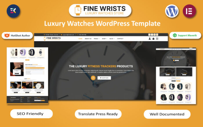 İnce Bilekler - Lüks Saat Satış Mağazası WordPress Elementor Şablonu
