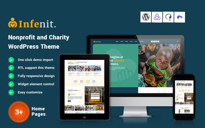 Infenit - Kâr Amacı Gütmeyen Kuruluş ve Yardım Kuruluşu WordPress Teması